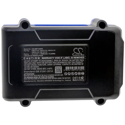 Replacement Battery for KOBALT  0856455 – Power Tools – 3000mAh / 72.00Wh / 24.0V