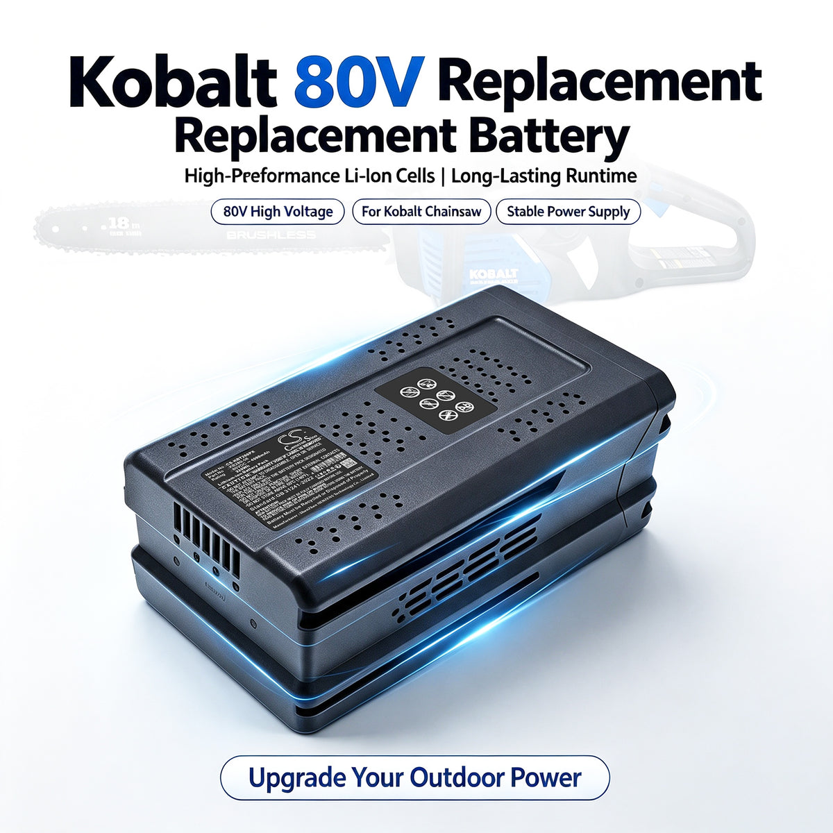 Replacement Battery for Kobalt – Power Tool – 4000mAh / 80V