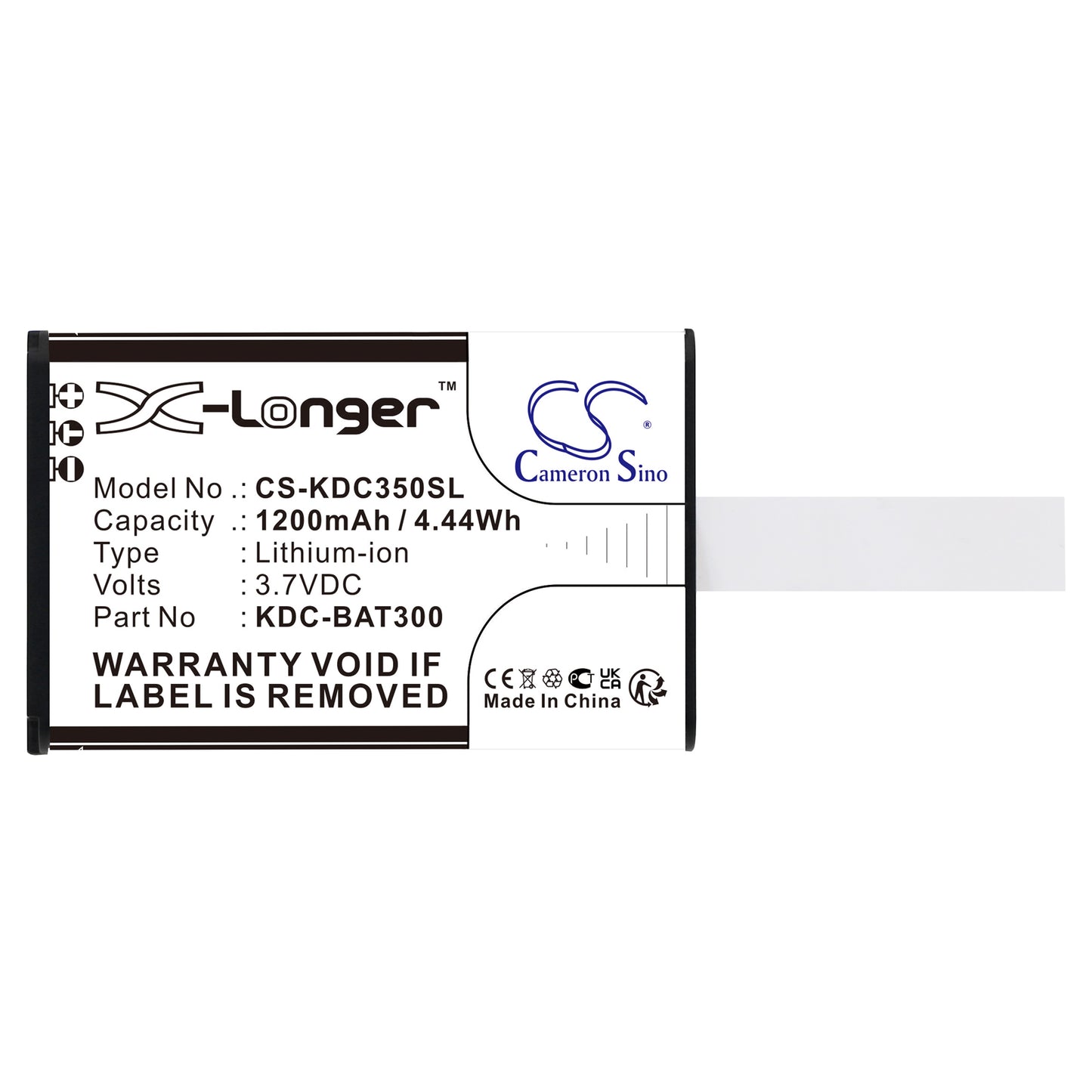 Replacement Battery for KOAMTAC KDC-300 – Barcode Scanner – 1200mAh / 3.7V - image 3