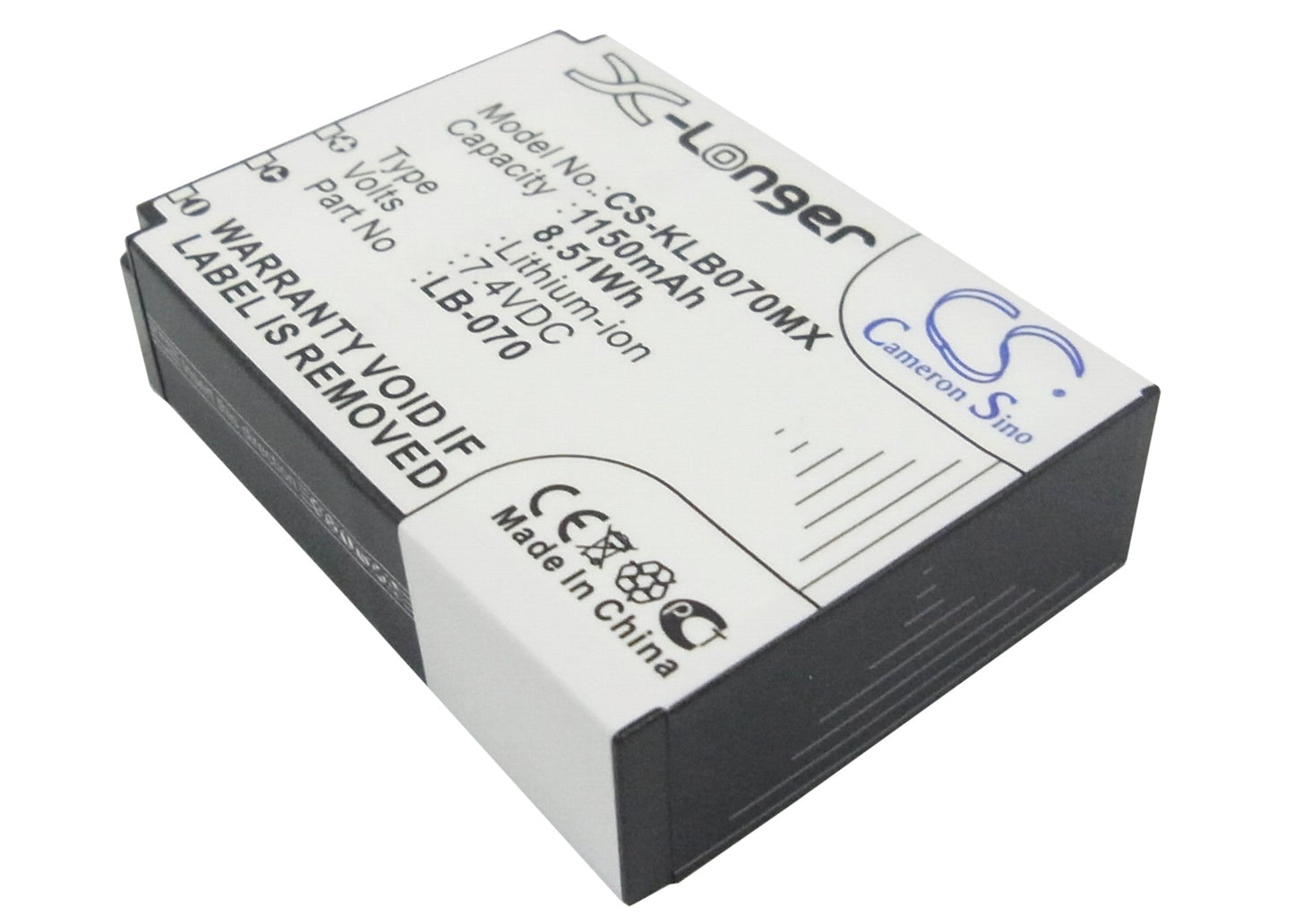 Replacement Battery for Kodak  Pixpro AZ651 – Camera – 1150mAh / 8.51Wh / 7.4V