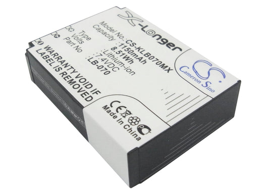 Replacement Battery for Kodak  Pixpro AZ651 – Camera – 1150mAh / 8.51Wh / 7.4V