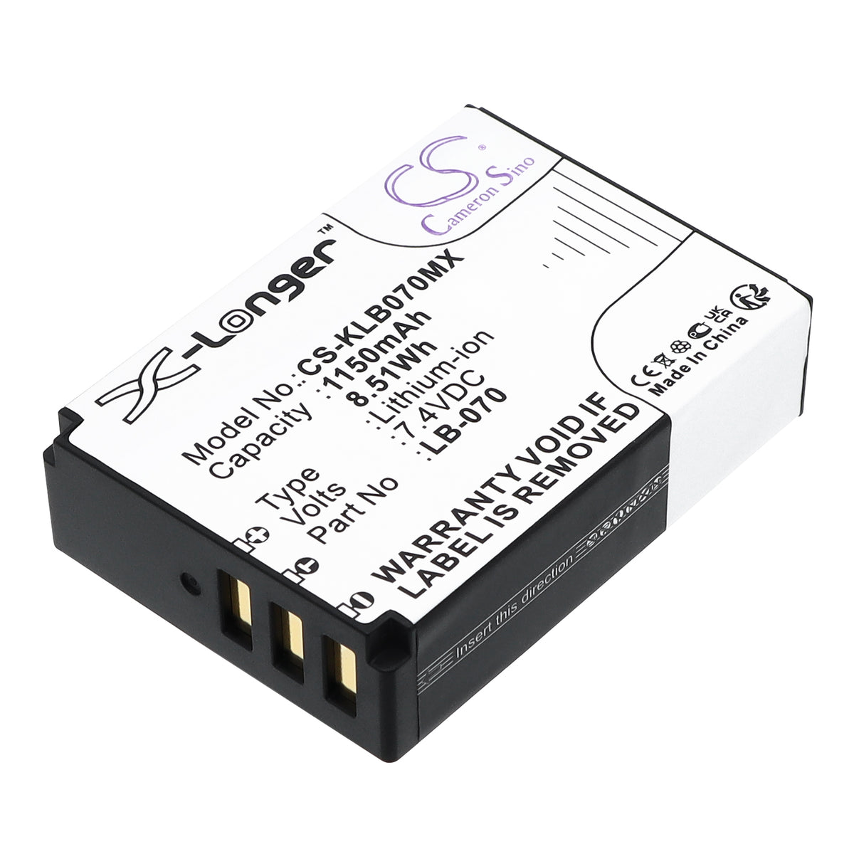 Replacement Battery for Kodak PIXPRO S1 – Camera – 1150mAh / 7.4V