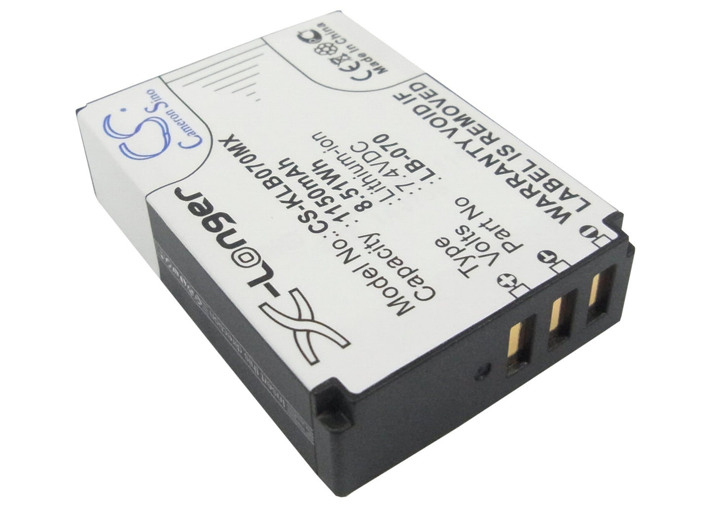 Replacement Battery for Kodak  Pixpro AZ651 – Camera – 1150mAh / 8.51Wh / 7.4V