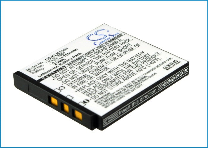 Replacement Battery for Praktica  DMMC3D – Camera – 720mAh / 2.7Wh / 3.7V