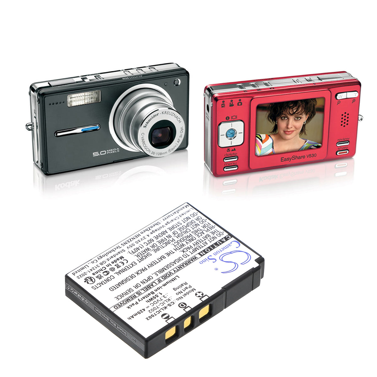 Replacement Battery for Kodak EasyShare V530 – Camera – 420mAh / 3.7V
