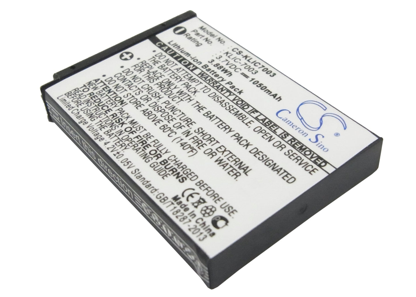 Replacement Battery for Kodak  EasyShare M380 – Camera – 1050mAh / 3.89Wh / 3.7V