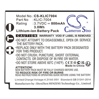Replacement Battery for Kodak EasyShare M1033 – Camera – 800mAh / 3.7V