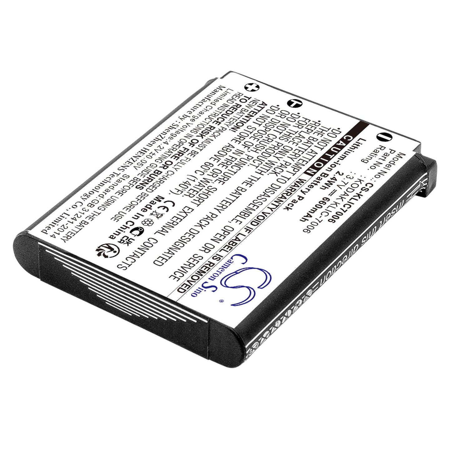 Replacement Battery for Kodak  EasyShare M200 – Camera – 660mAh / 2.44Wh / 3.7V