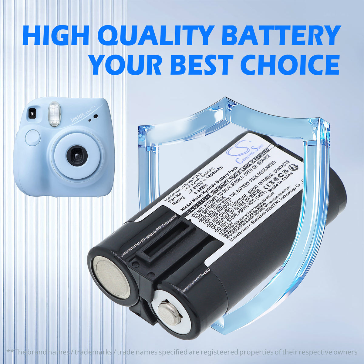 Replacement Battery for Fujifilm | Panasonic | Rollei | Kodak | Sony | Polaroid | NiKon Instax Mini 7 – Camera – 1800mAh / 2.4V