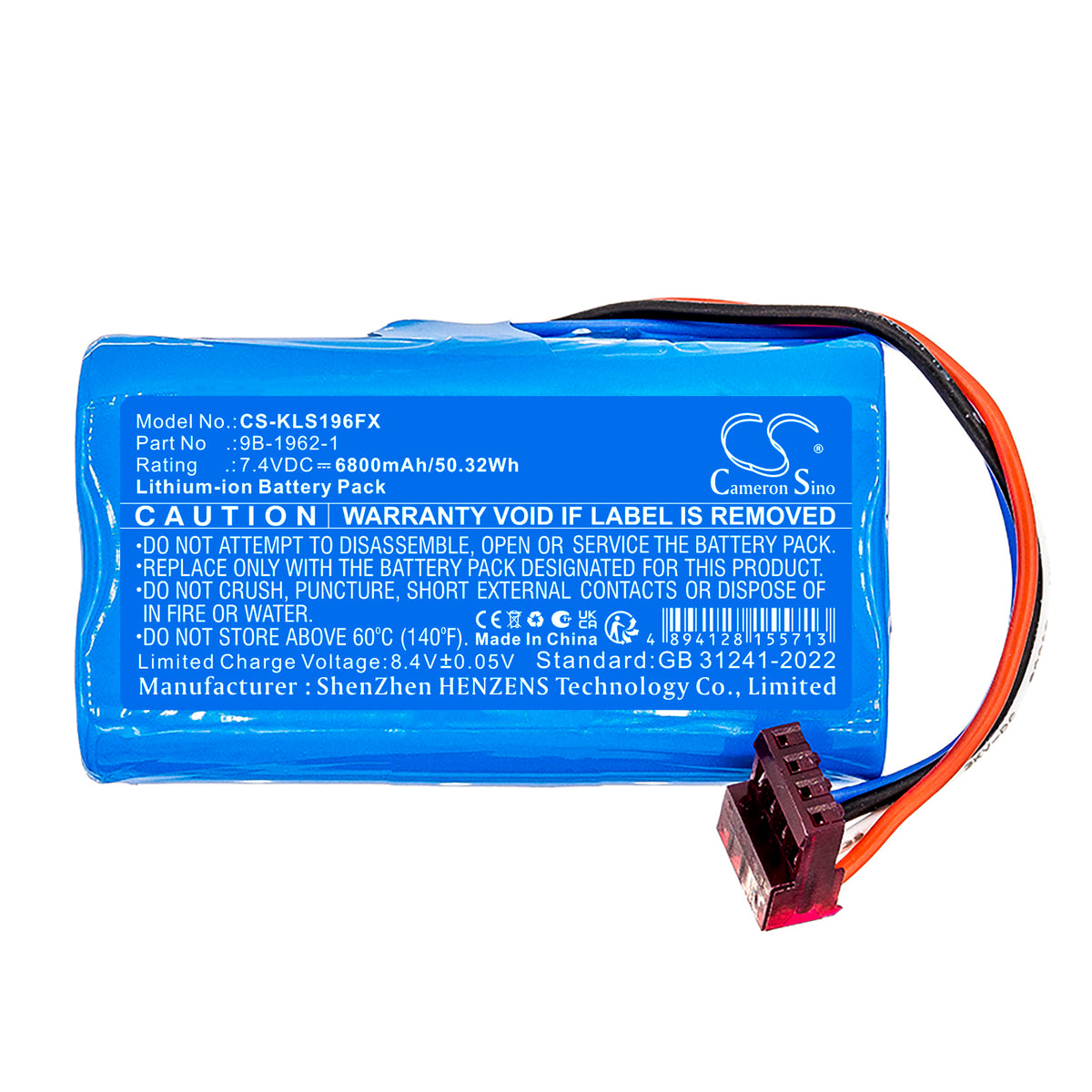 Replacement Battery for Koehler Lighthawk LED – Flashlight – 7800mAh / 7.4V