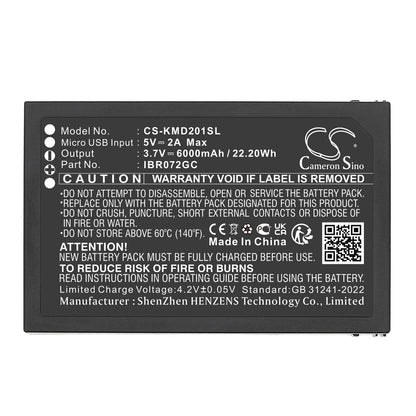 Replacement Battery for IES kami – Home Security Camera – 6000mAh / 3.7V