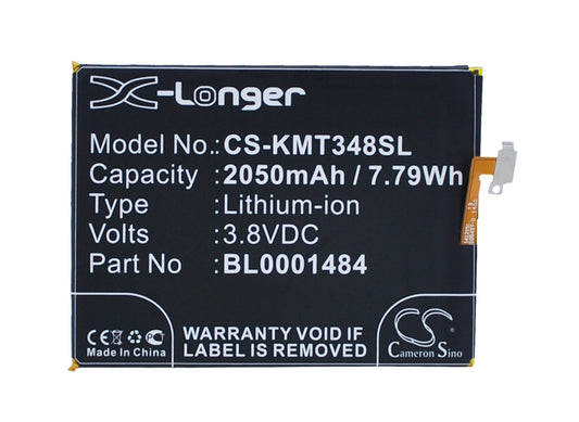 Replacement Battery for KAZAM Tornado 348 – Mobile, SmartPhone – 2050mAh / 3.8V