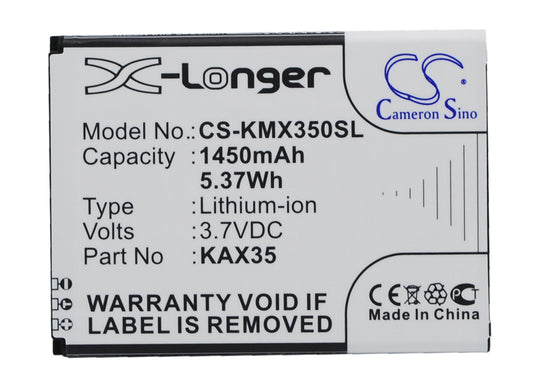 Replacement Battery for KAZAM Trooper X3.5 – Mobile, SmartPhone – 1450mAh / 3.7V