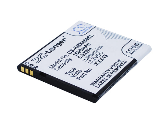 Replacement Battery for KAZAM Trooper2 4.5 – Mobile, SmartPhone – 1600mAh / 3.7V