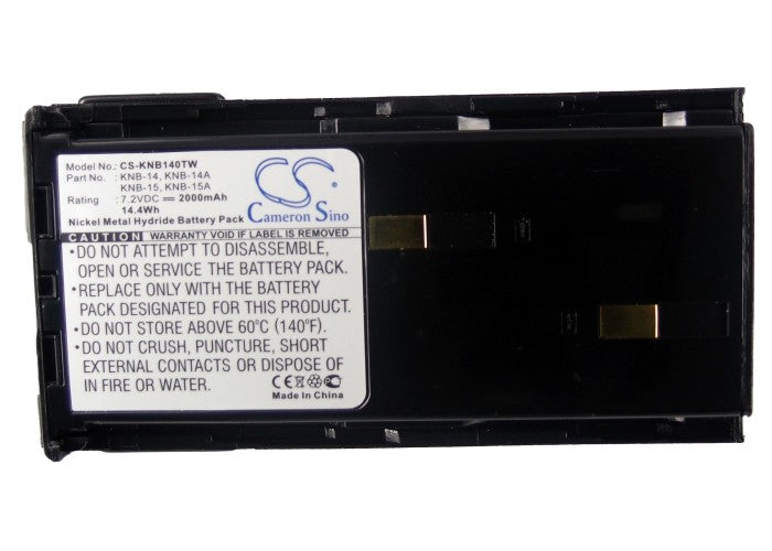 Replacement Battery for Kenwood  CP-213 – Two-Way Radio – 2000mAh / 14.40Wh / 7.2V