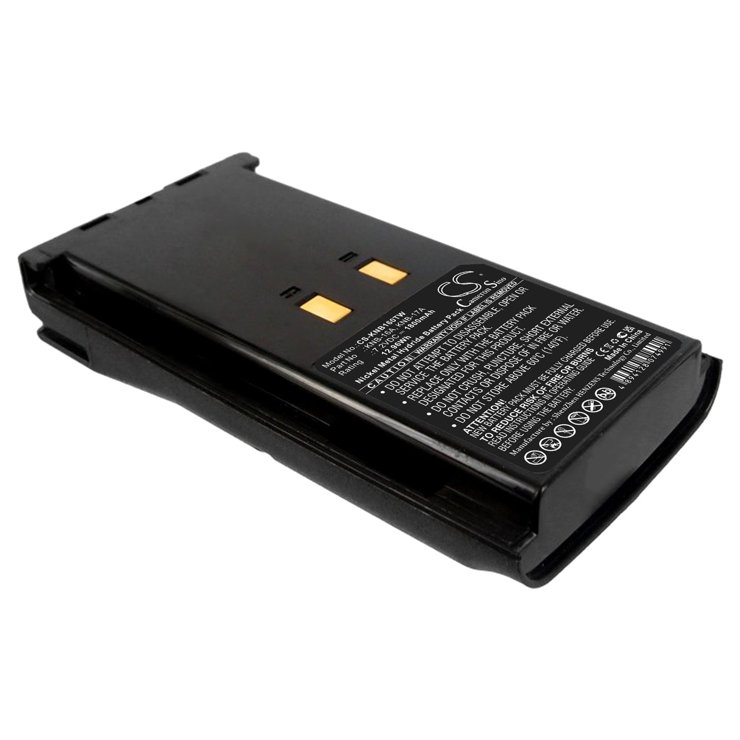 Replacement Battery for Kenwood  TK-180 – Two-Way Radio – 1800mAh / 12.96Wh / 7.2V