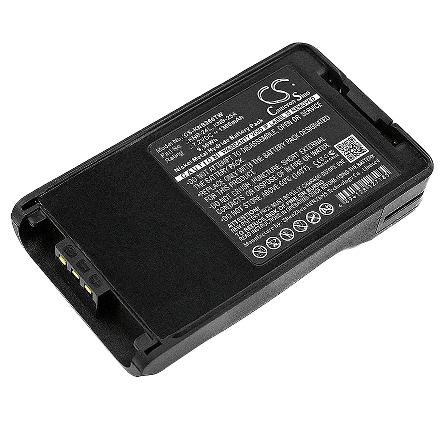 Replacement Battery for Kenwood  FTH1010 – Two-Way Radio – 1300mAh / 9.36Wh / 7.2V