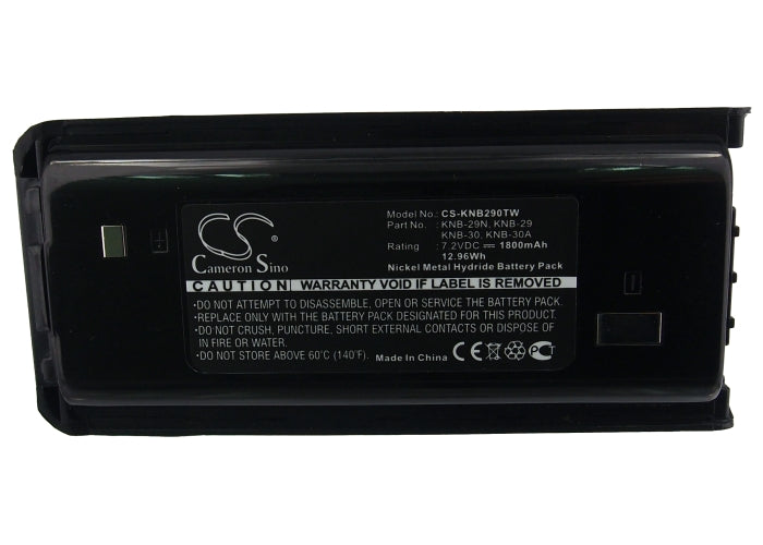 Replacement Battery for Kenwood  NX-240 – Two-Way Radio – 1800mAh / 12.96Wh / 7.2V