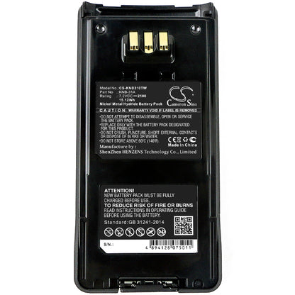 Replacement Battery for Kenwood NX-210 – Two-Way Radio – 2100mAh / 7.2V