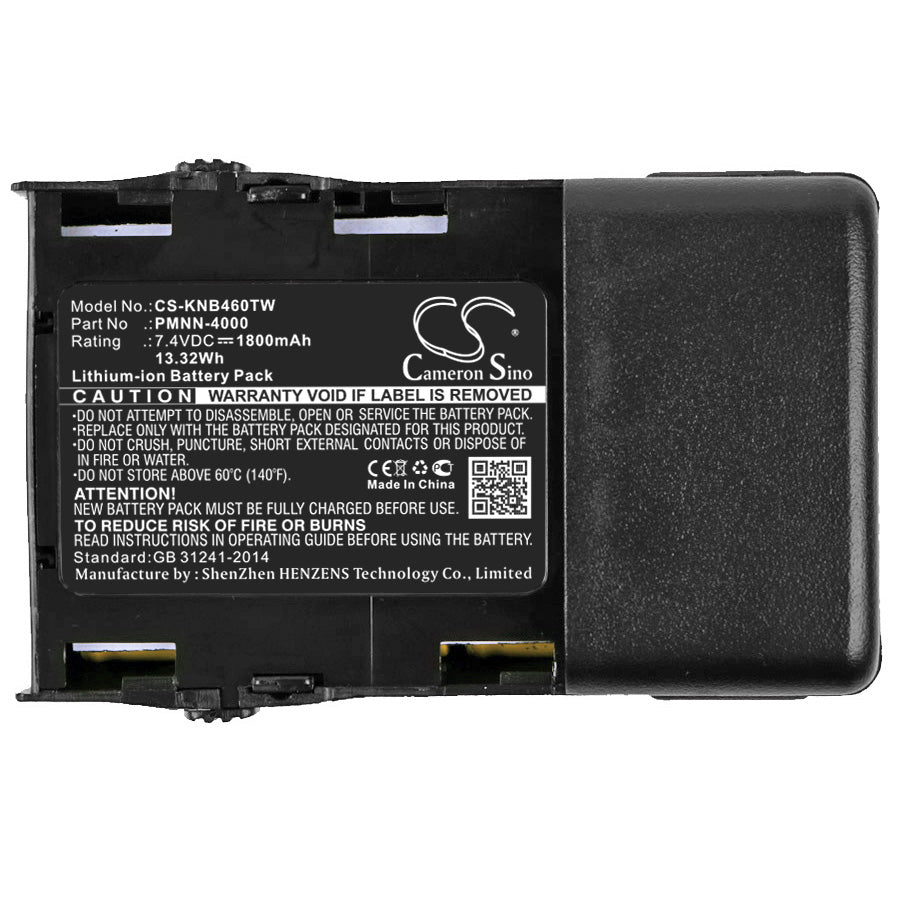 Replacement Battery for KENWOOD  ProTalk XLS 464-467 – Two-Way Radio – 1800mAh / 13.32Wh / 7.4V