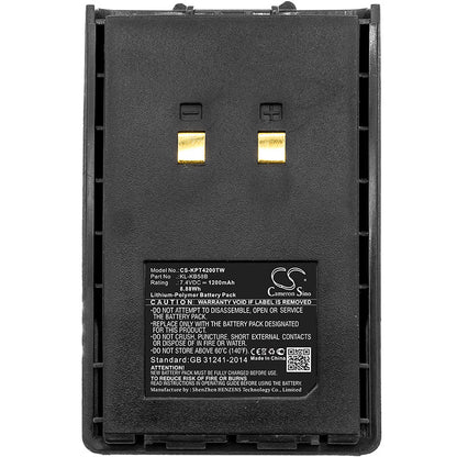 Replacement Battery for Kirisun  PT4200 – Two-Way Radio – 1200mAh / 8.88Wh / 7.4V