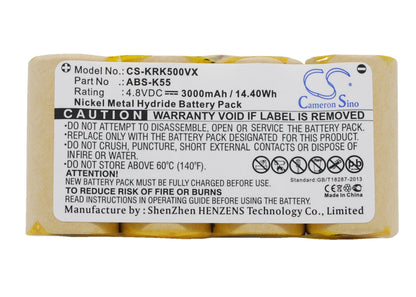 Replacement Battery for KARCHER  1.258-116.0 – Vacuum – 3000mAh / 14.40Wh / 4.8V