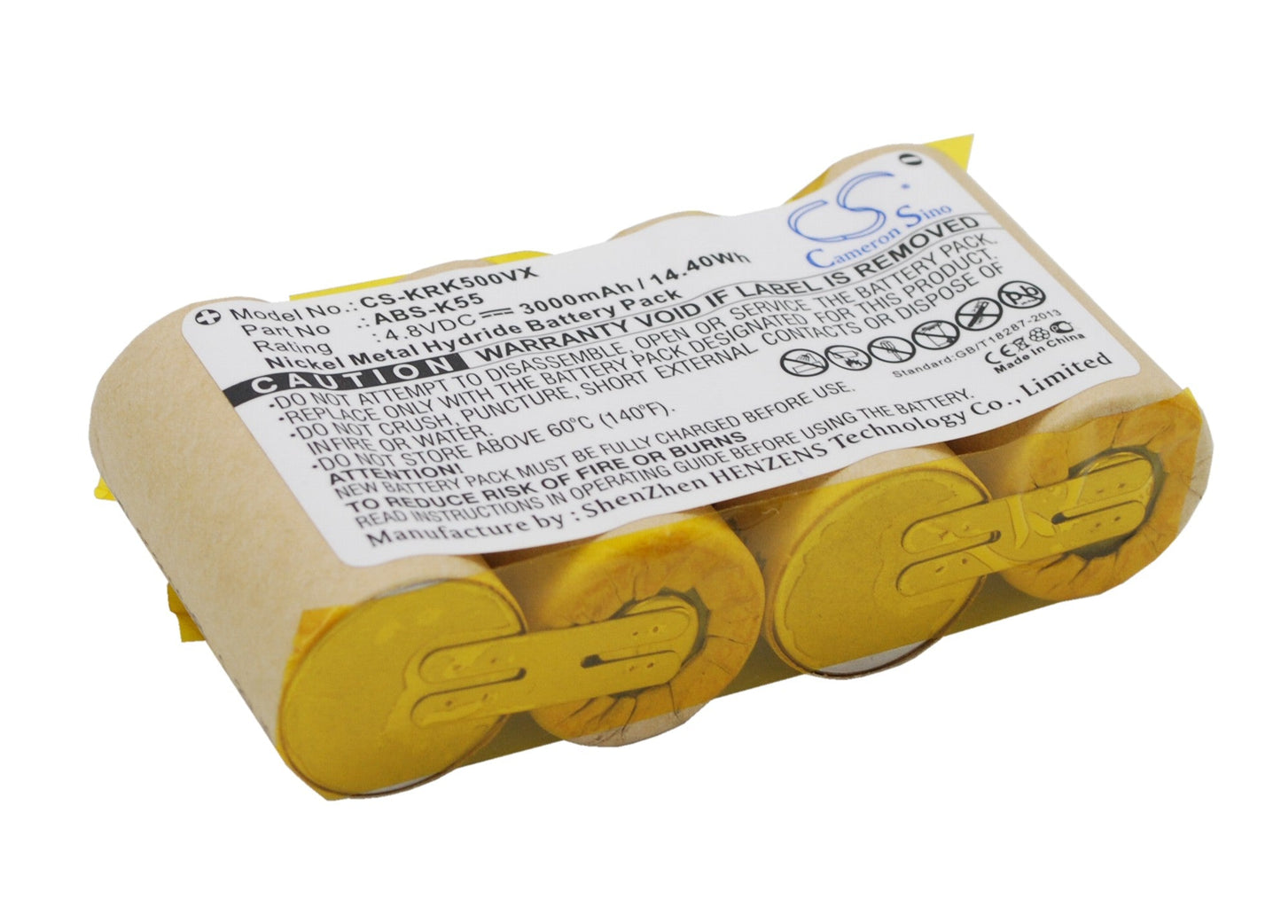 Replacement Battery for KARCHER  1.258-116.0 – Vacuum – 3000mAh / 14.40Wh / 4.8V
