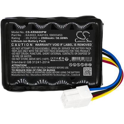Replacement Battery for Kress Mission Mission KR100 Nano, Mission KR101E Nano, – 2500mAh / 50.00Wh