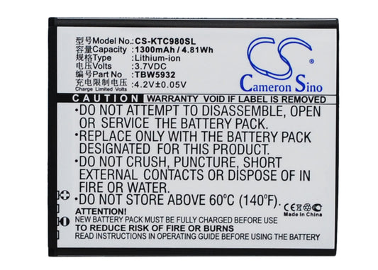 Replacement Battery for K-Touch | Fly T789 – Mobile, SmartPhone – 1300mAh / 3.7V