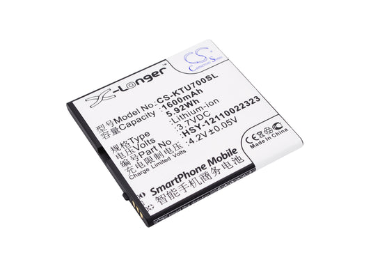 Replacement Battery for K-Touch U7 – Mobile, SmartPhone – 1600mAh / 3.7V
