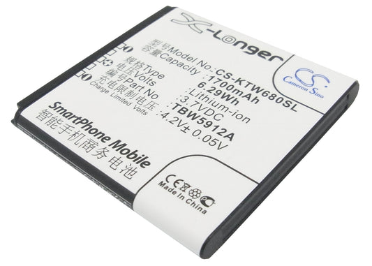 Replacement Battery for K-Touch W680 – Mobile, SmartPhone – 1700mAh / 3.7V