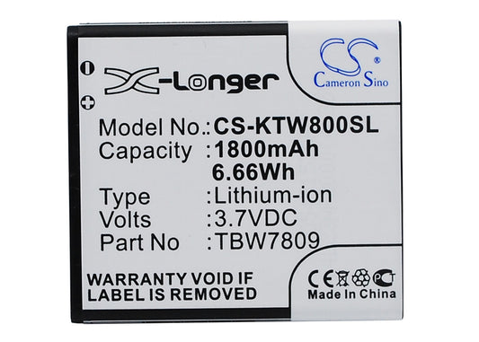 Replacement Battery for K-Touch V9 – Mobile, SmartPhone – 1800mAh / 3.7V