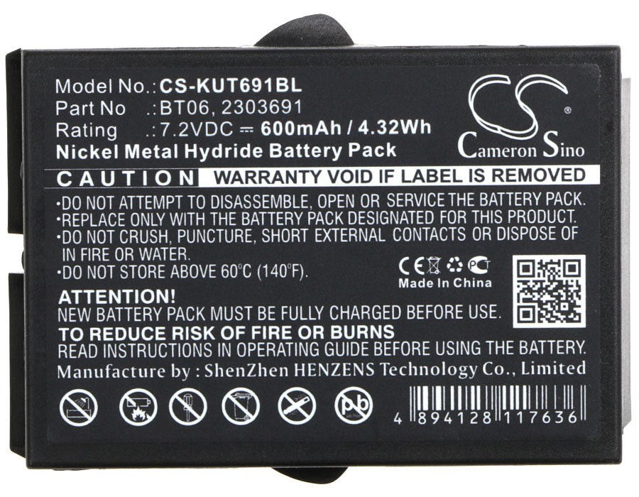 Replacement Battery for IKUSI  2303691 – Crane Remote Control – 600mAh / 4.32Wh / 7.2V