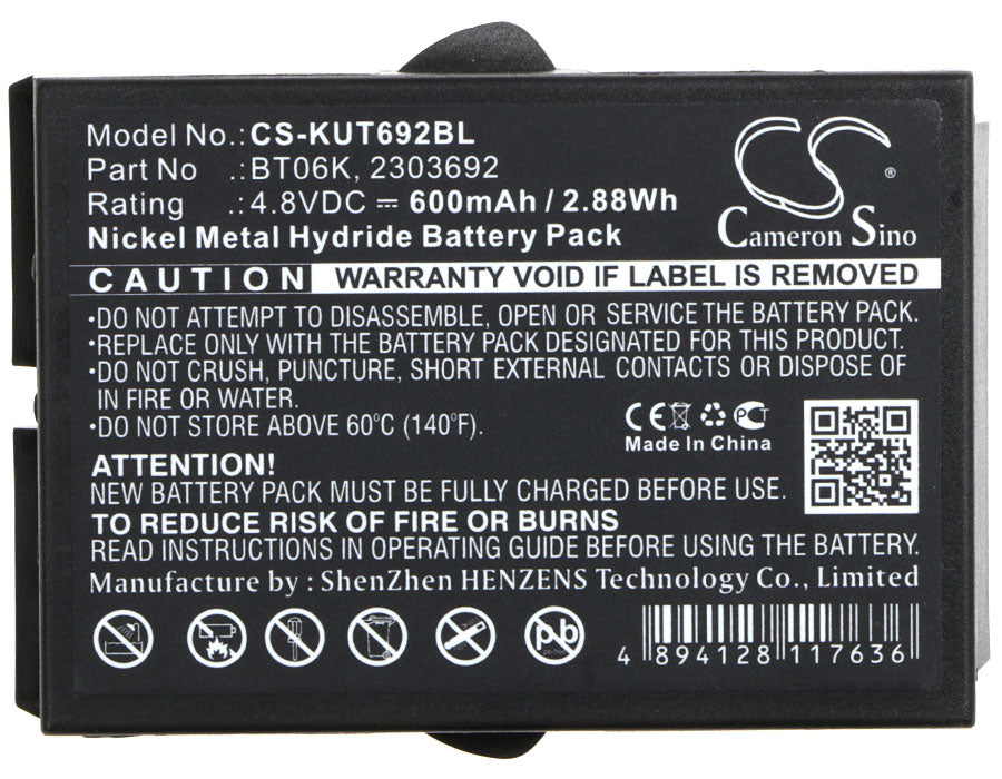 Replacement Battery for IKUSI  2303692 – Crane Remote Control – 600mAh / 2.88Wh / 4.8V