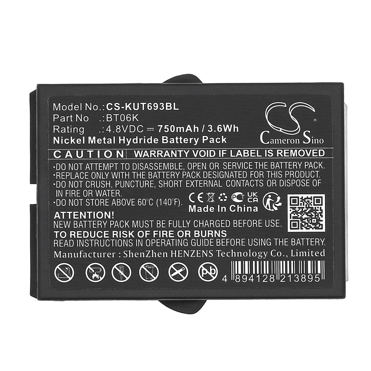 Replacement Battery for Ikusi 2303692 – Crane Remote Control – 750mAh / 4.8V
