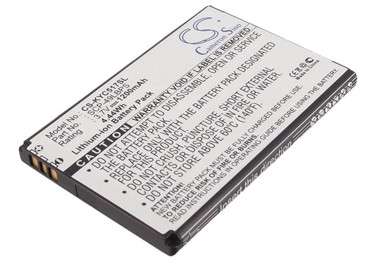 Replacement Battery for Kyocera | BoostMobile | Sprint Hydro – Mobile, SmartPhone – 1200mAh / 3.7V