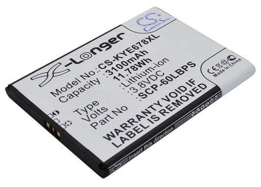 Replacement Battery for Kyocera Brigadier – Mobile, SmartPhone – 3100mAh / 3.8V