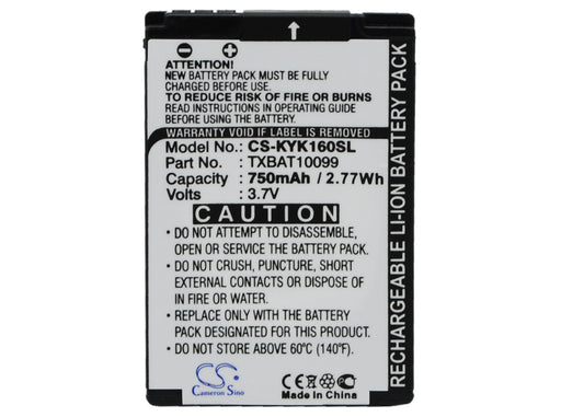 Replacement Battery for Kyocera KX13 – Mobile, SmartPhone – 750mAh / 3.7V