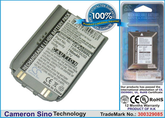 Replacement Battery for Kyocera KZ820 – Mobile, SmartPhone – 750mAh / 3.7V