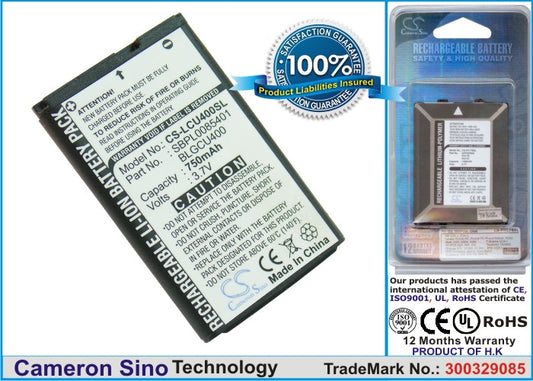 Replacement Battery for LG CU400 – Mobile, SmartPhone – 750mAh / 3.7V