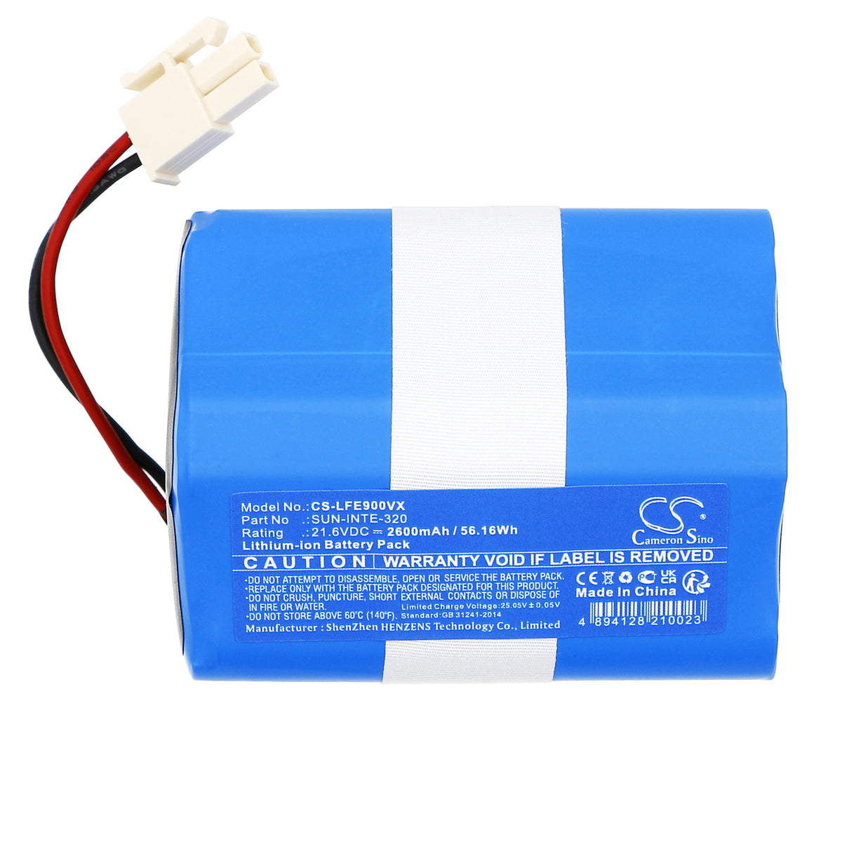 Replacement Battery for Ilife V9e – Vacuum – 2600mAh / 21.6V
