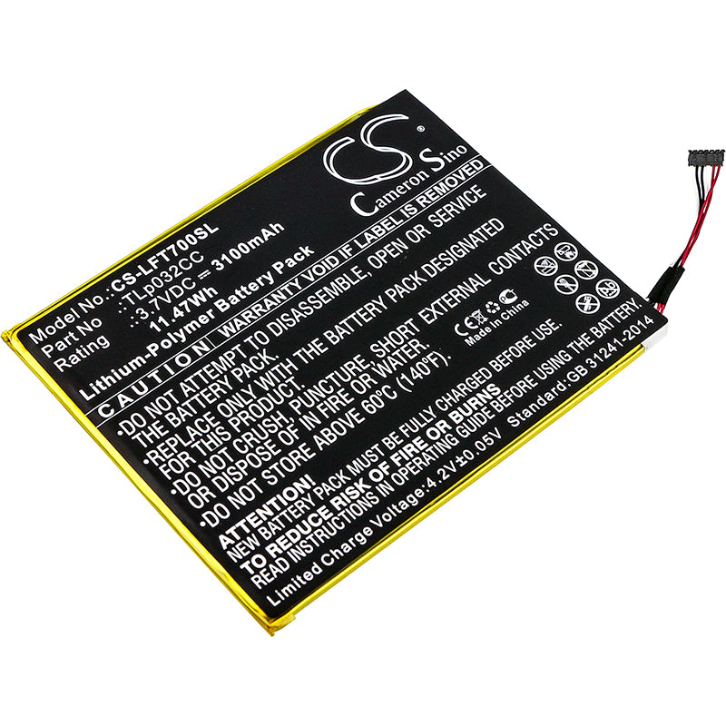 Replacement Battery for Alcatel One Touch Pixi 8 8.0 3G – Tablet – 3100mAh / 3.7V - image 1
