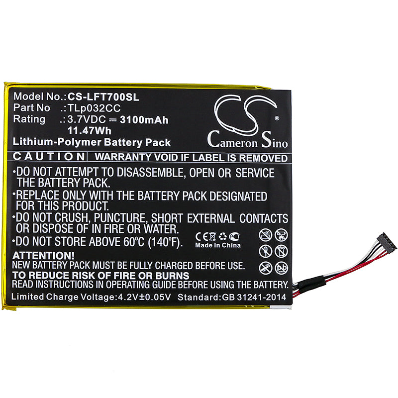 Replacement Battery for Alcatel One Touch Pixi 8 8.0 3G – Tablet – 3100mAh / 3.7V - image 3