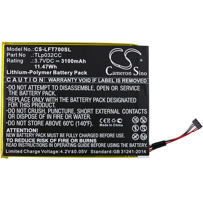 Replacement Battery for Alcatel One Touch Pixi 8 8.0 3G – Tablet – 3100mAh / 3.7V - image 3