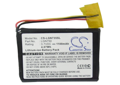 Replacement Battery for LG  LN700 – GPS, Navigator – 1100mAh / 4.07Wh / 3.7V
