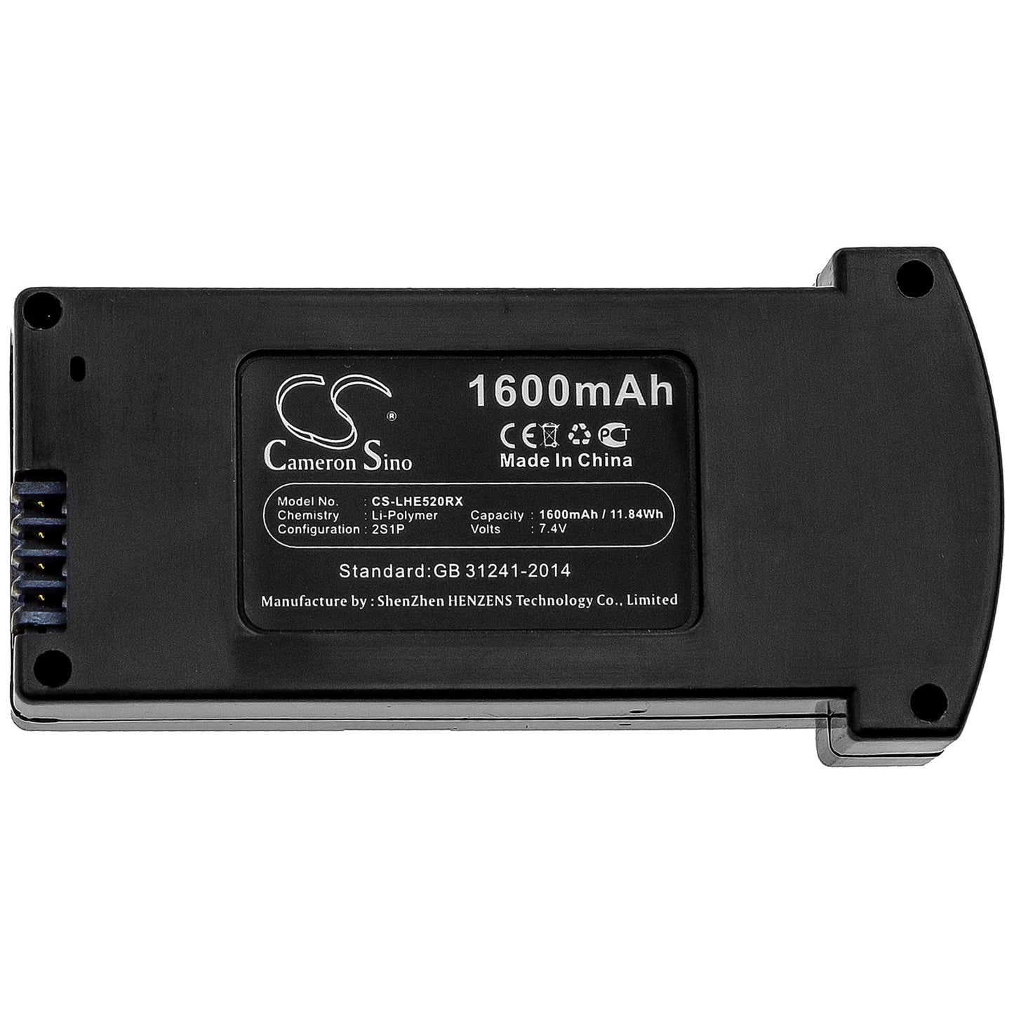 Replacement Battery for Eachine  E520 – Drones – 1600mAh / 11.84Wh / 7.4V