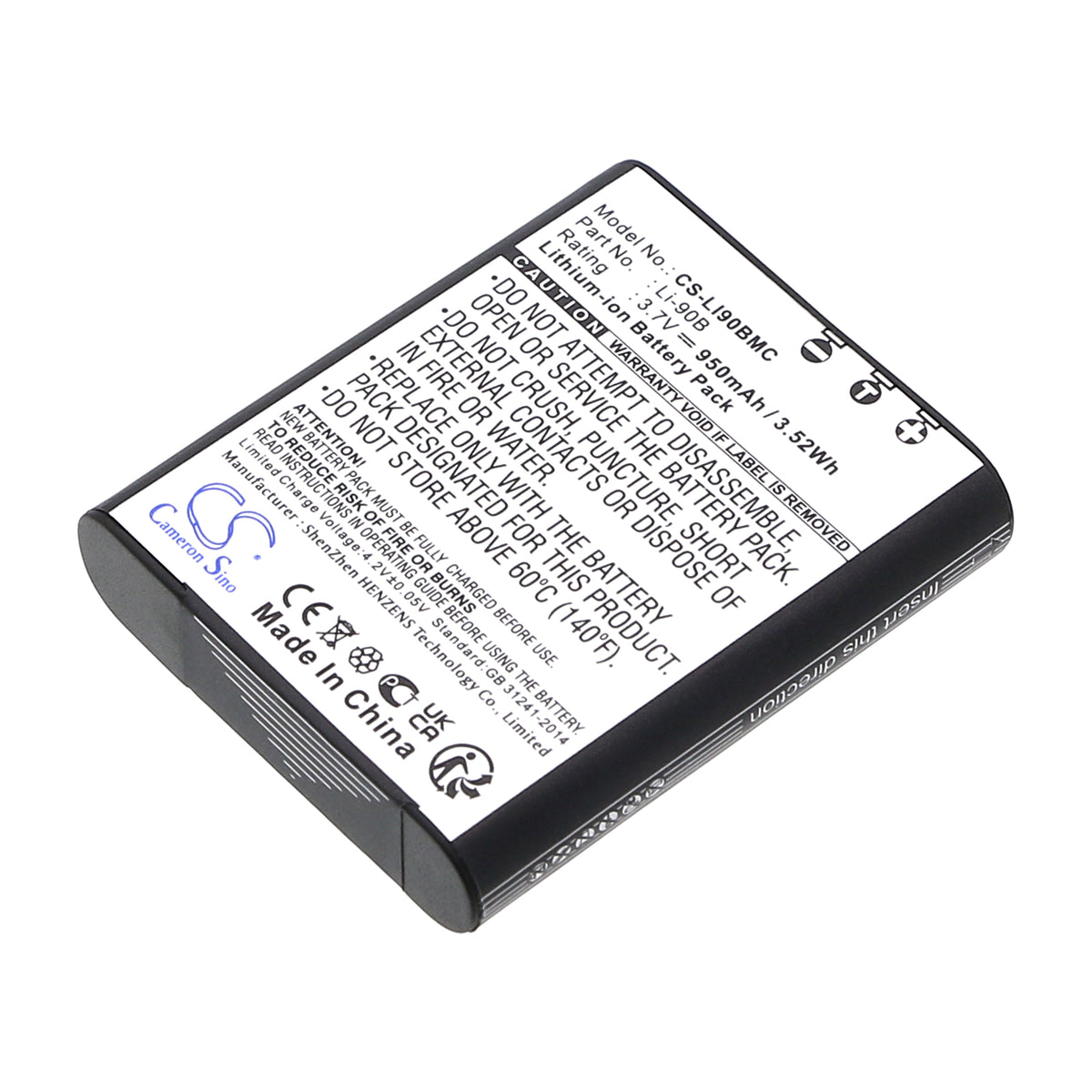 Replacement Battery for Olympus | Ricoh Tough TG-1 – Camera – 950mAh / 3.7V