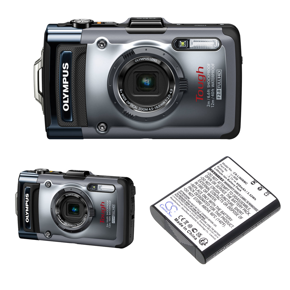 Replacement Battery for Olympus | Ricoh Tough TG-1 – Camera – 950mAh / 3.7V