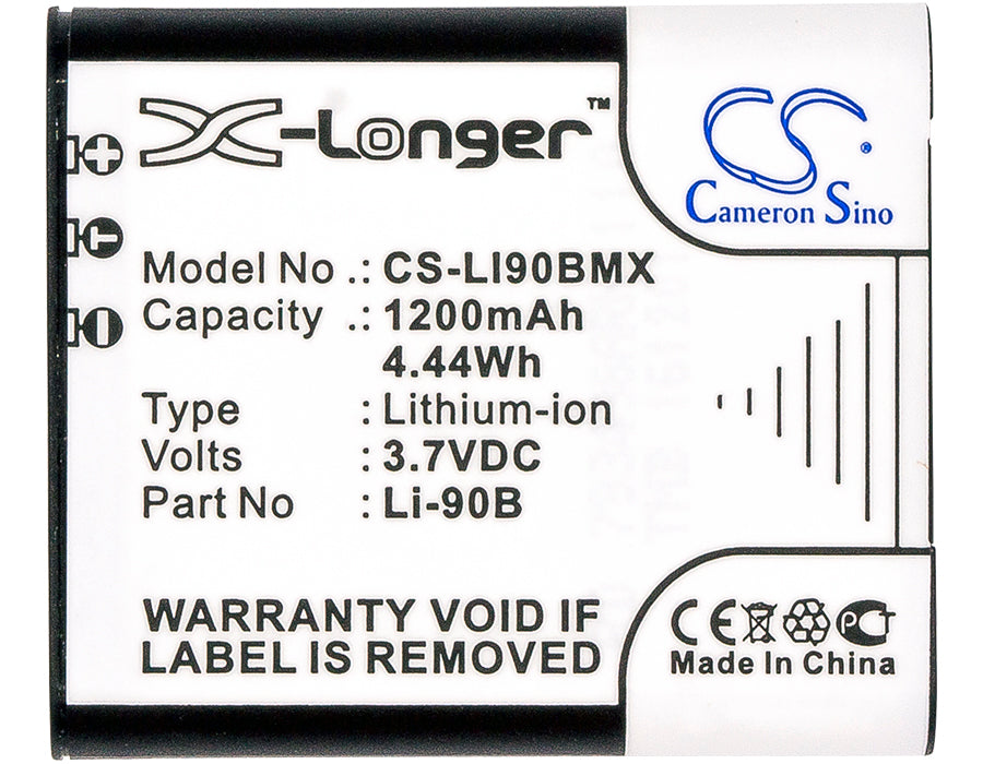 Replacement Battery for Olympus  Powers Stylus SP-100 – Camera – 1200mAh / 4.44Wh / 3.7V