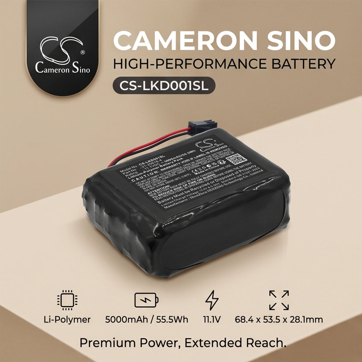 Replacement Battery for Lucky Duck Rebel – Sports & Outdoors – 5000mAh / 11.1V